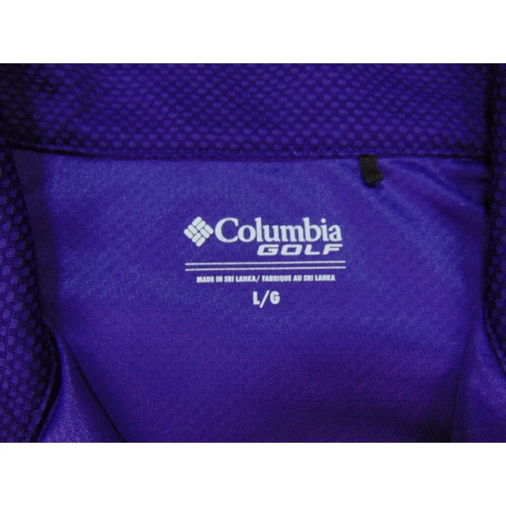 LSU Tigers Pullover Mens Large Columbia Golf Purple Quarter Zip‎ Sweater Jacket